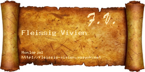 Fleissig Vivien névjegykártya